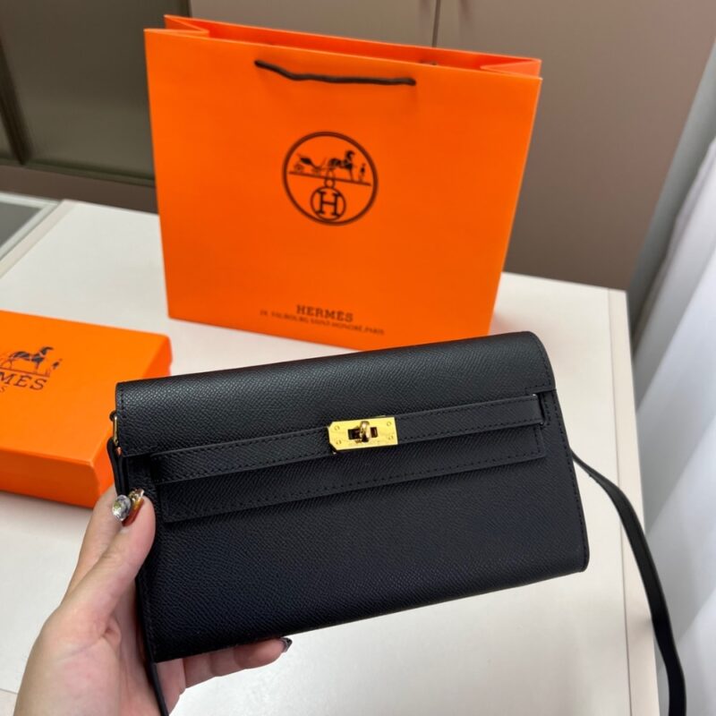 Alternative view of Hermes Kelly Classique To Go Wallet Black 19Cm H080255Cc89