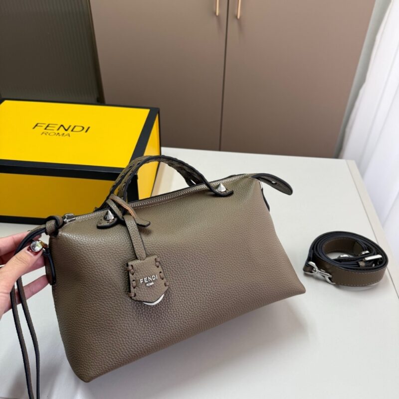 Alternative view of Fendi By The Way Medium Leather Boston Bag Brown 20Cm 8Bl1465Qjf03B