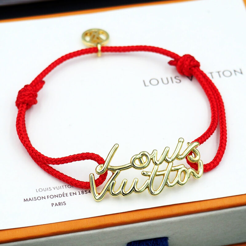 Alternative view of Louis Vuitton Lv Script Bracelet Red Gold M4479Z