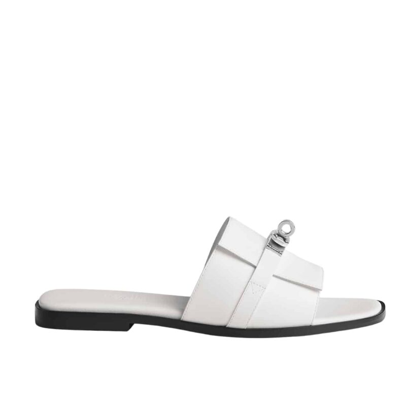Hermes Giulia Sandal White H231056Z 90360