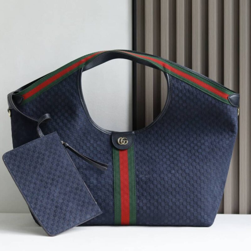 Alternative view of [Super Vip 1:1] Gucci Giglio Large Tote Bag Dark Blue 60Cm 853971 Caabv 4541