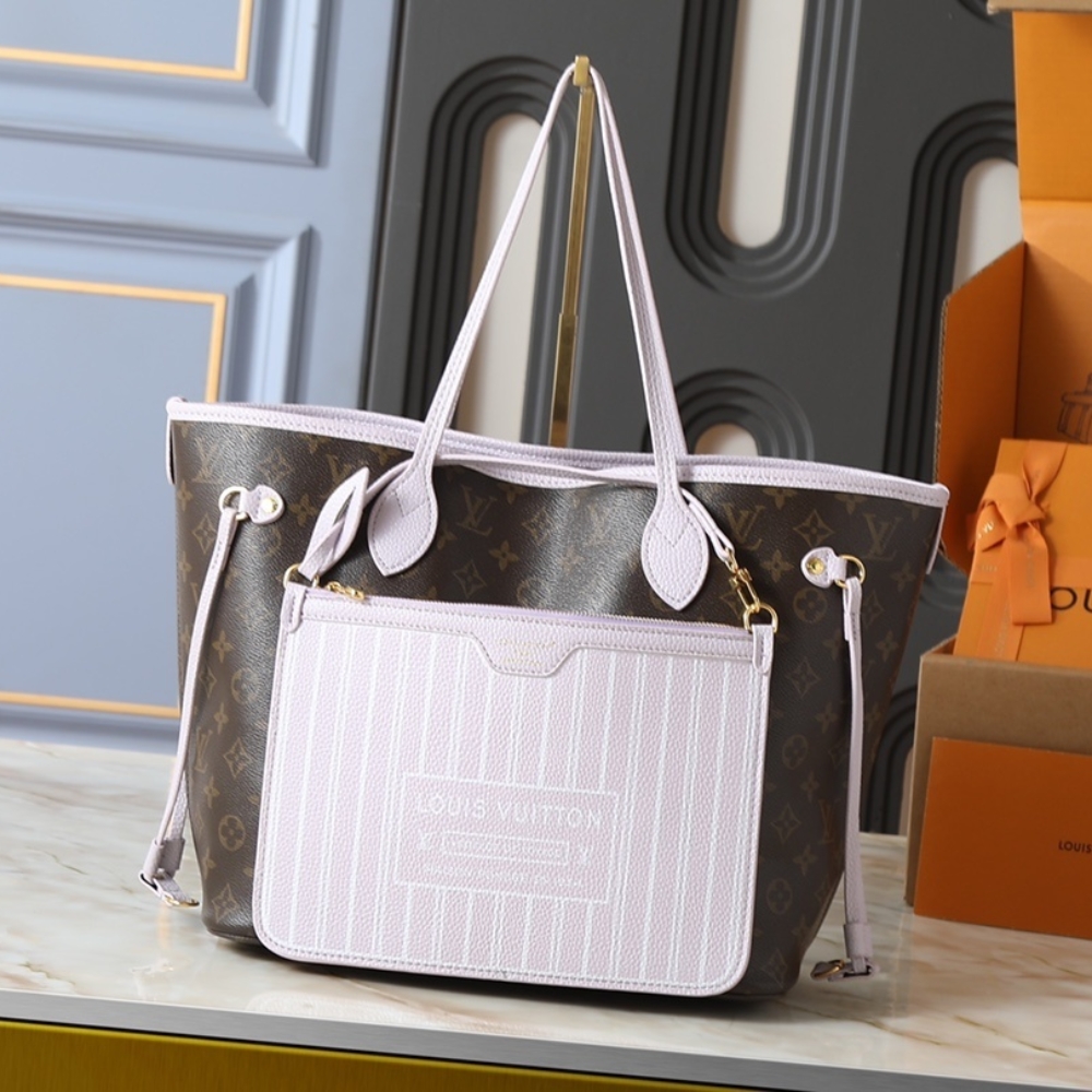 Louis Vuitton Neverfull Inside Out MM Monogram Misty Lilac 31Cm - Image 2