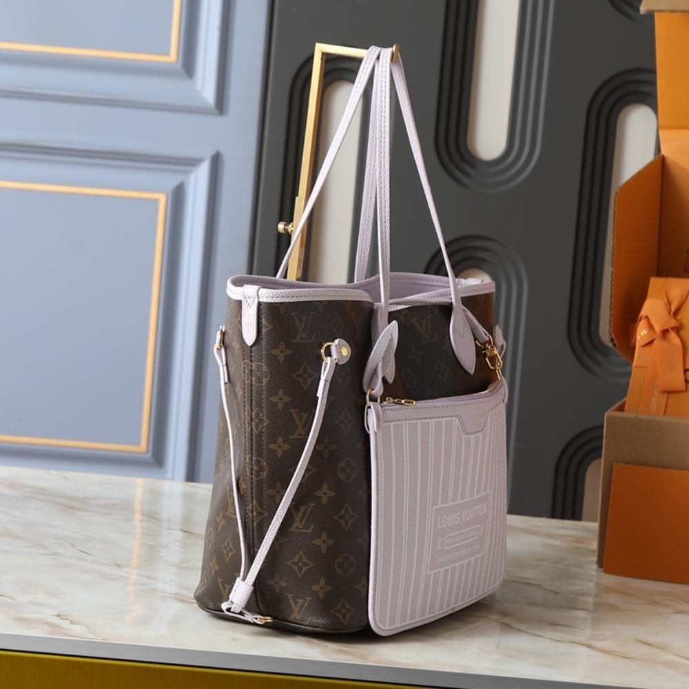Louis Vuitton Neverfull Inside Out MM Monogram Misty Lilac 31Cm - Image 3