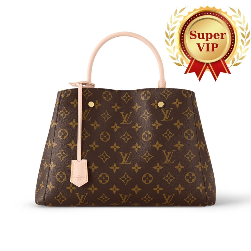 [Super Vip 1:1] Louis Vuitton Montaigne MM Monogram Canvas Brown 33Cm M41056
