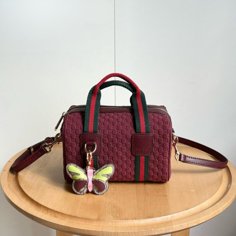 Alternative view of Gucci Mini GG Handbag GG Canvas Dark Red 20Cm