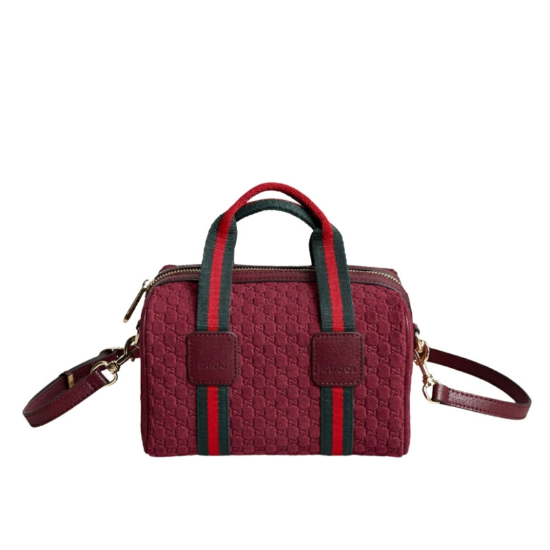 Gucci Mini GG Handbag GG Canvas Dark Red 20Cm