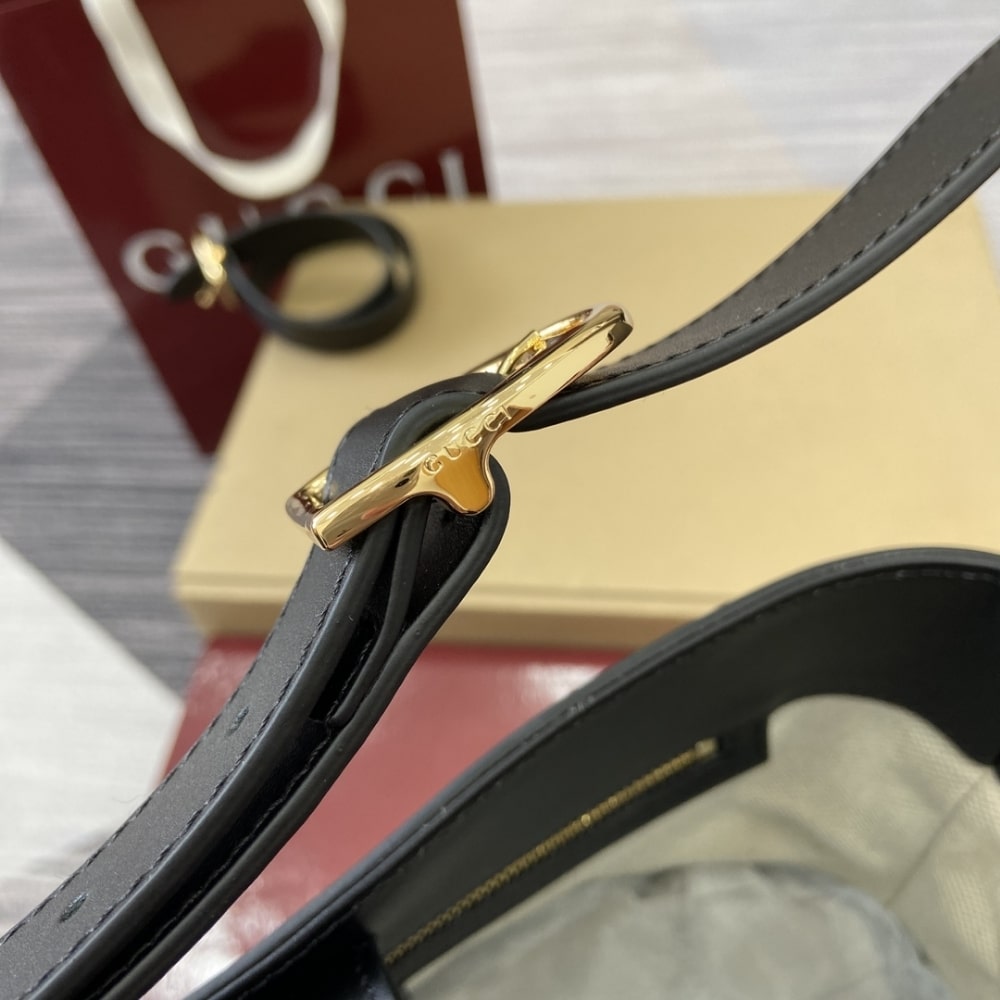Gucci 73 Small Bucket Bag Black Smooth Leather 20Cm 833660 Aaec2 1000 - Image 8