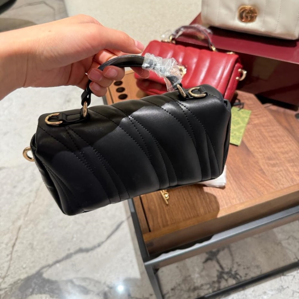 Gucci Gg Milano Mini Top Handle Bag Black Puffy Quilted Leather 21Cm 806016 Aad71 1000 - Image 7