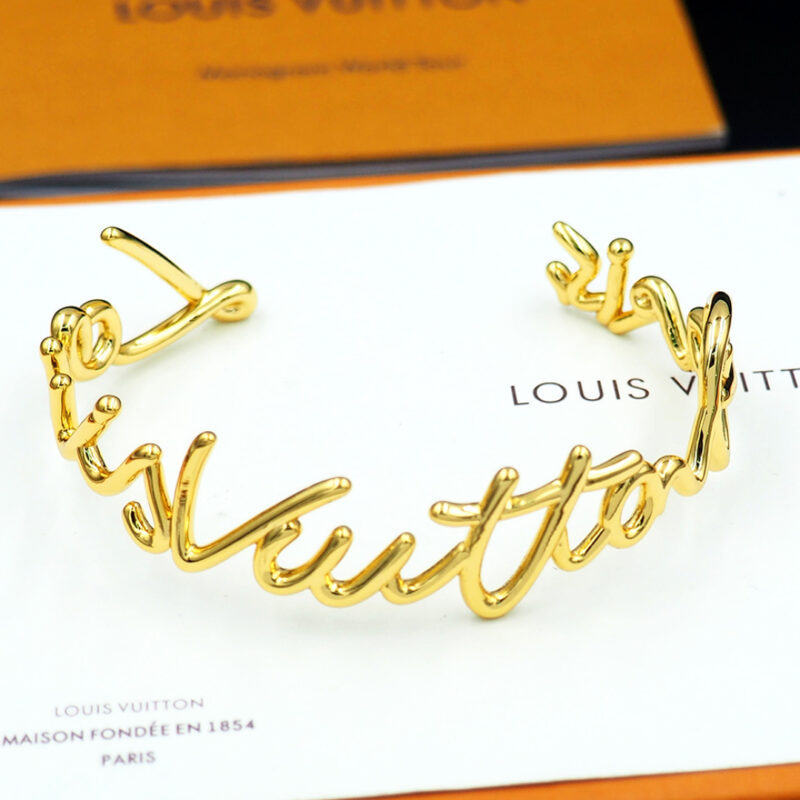 Alternative view of Louis Vuitton Lv Script Bracelet Gold M1812S