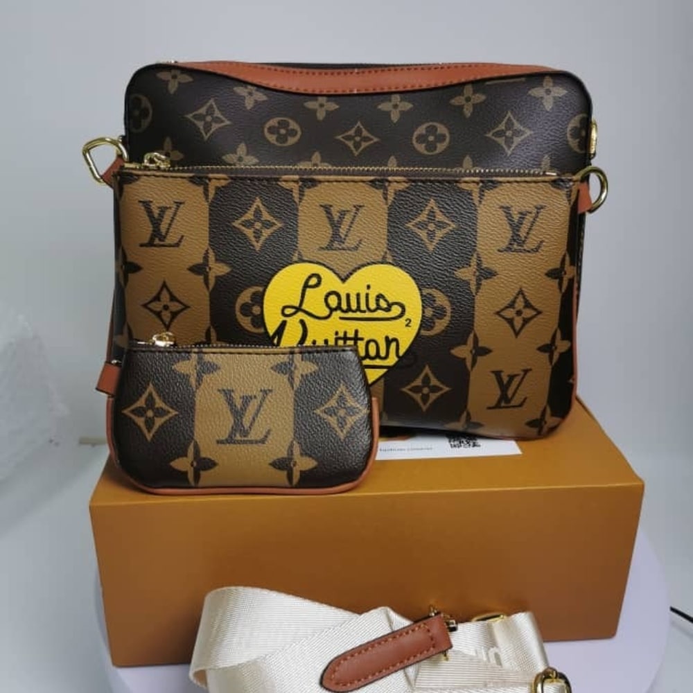 Louis Vuitton Trio Messenger Bag Monogram Stripes Brown 25Cm M45965 - Image 2