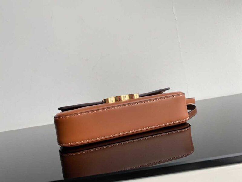 Alternative view of Celine Triomphe Shoulder Bag In Shiny Calfskin Brown 194143Bfn04Lu