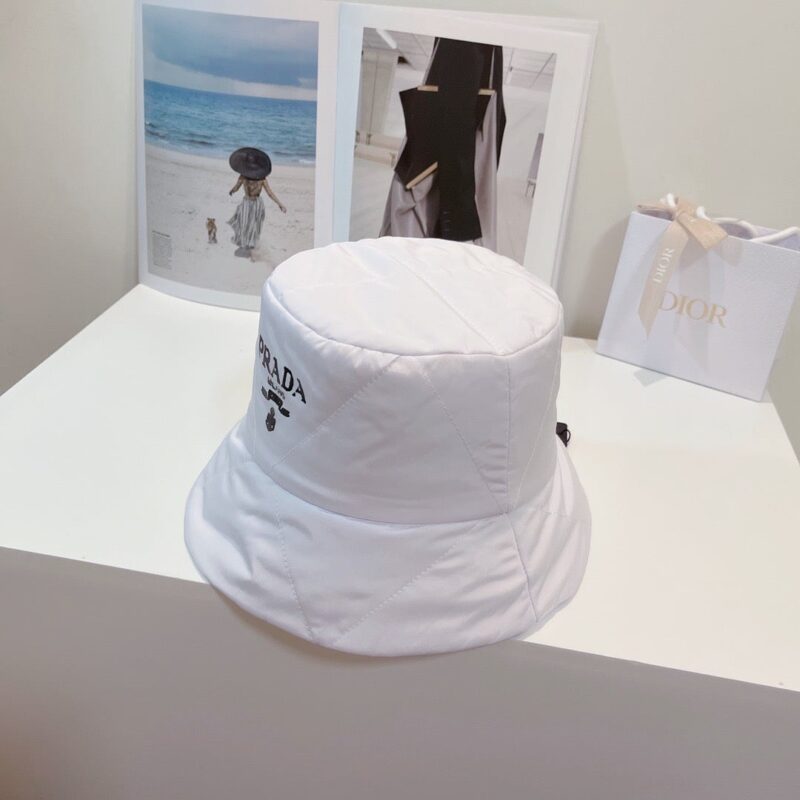Alternative view of Prada Padded Renylon Bucket Hat White