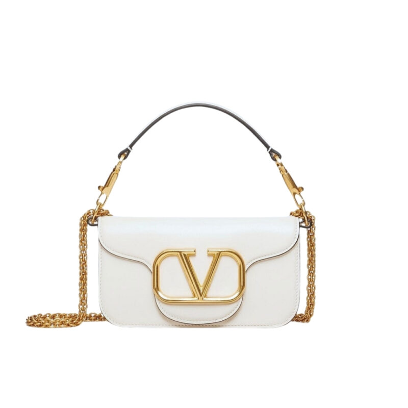 Valentino Garavani Locò Small Shoulder Bag In White 20cm 1W2B0K53ZXLI16