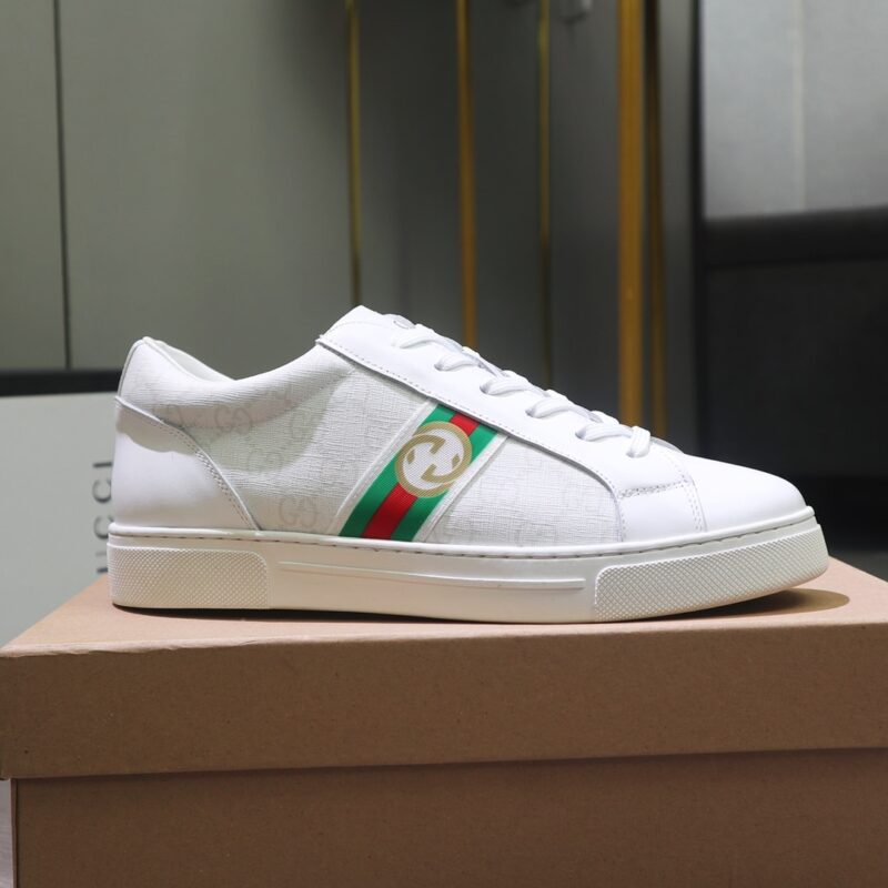 Alternative view of Gucci Gg Supreme White Sneaker Gg With Web