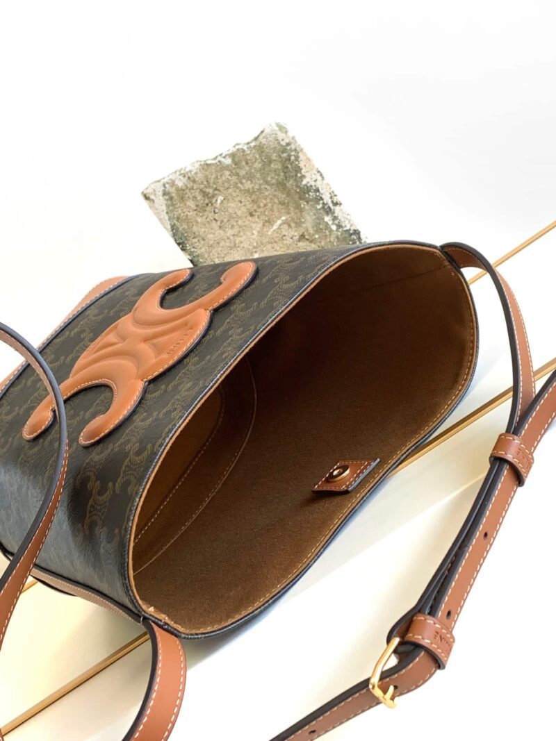 Alternative view of Celine Cuir Triomphe Canvas And Calfskin Celine Print Tan