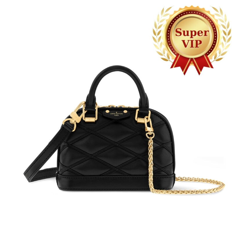 [Super Vip 1:1] Louis Vuitton Nano Alma Black 18Cm M83048