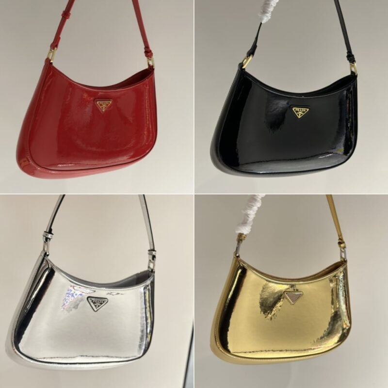 Alternative view of Prada Cleo Patent Leather Bag Black 27Cm 1Bc169 069 F03Kj V Hoo
