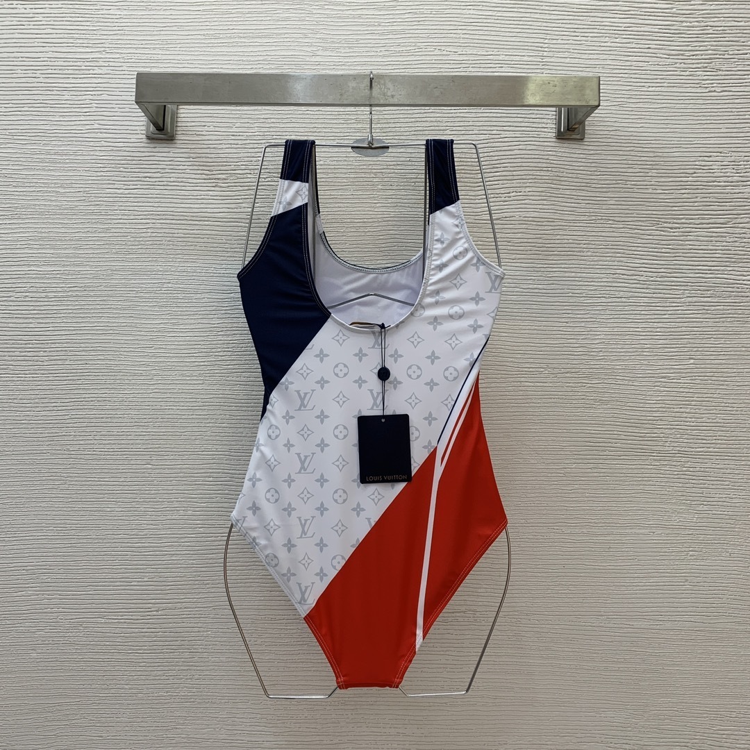 Louis Vuitton X AC Flag One Piece Swimsuit White 1AFZEL - Image 4