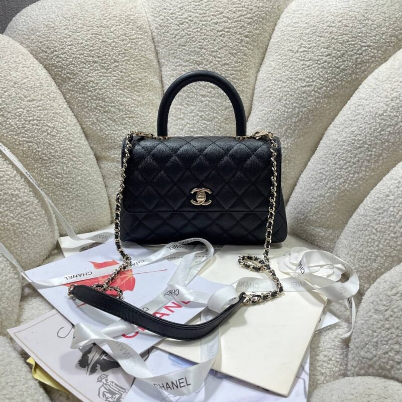 Alternative view of [Super Vip 1:1] Chanel Coco Small Handle Flap Bag In Black 23Cm A92990 Y61556 94305