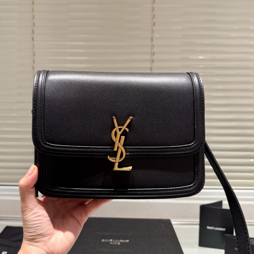 Saint Laurent Solferino Medium Satchel In Box Leather Lining Black 23Cm 6343050Sx0W1000 - Image 3
