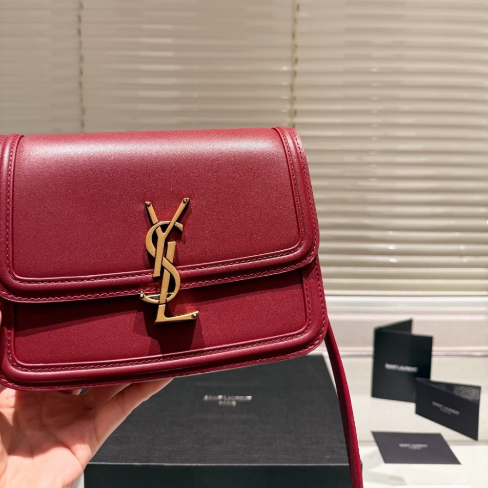Saint Laurent Solferino Medium Satchel In Box Leather Lining Red 23Cm - Image 8