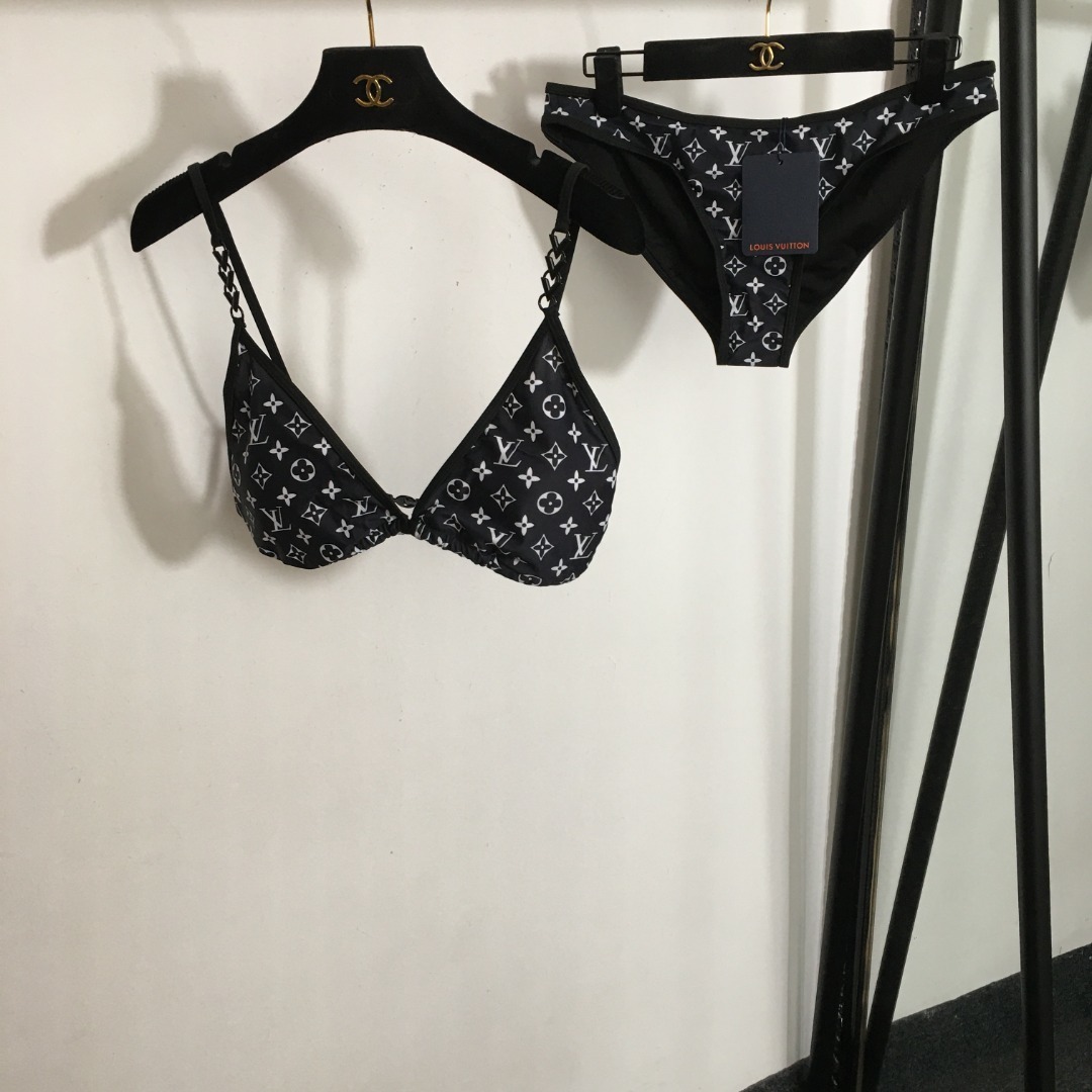 Louis Vuitton Graphic Monogram Bikini Set Black 1ABZB1 - Image 3