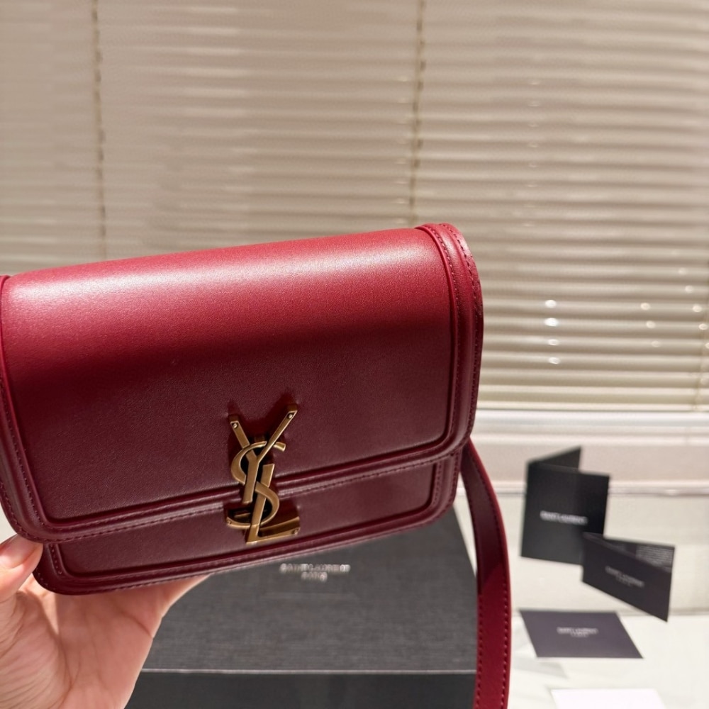 Saint Laurent Solferino Medium Satchel In Box Leather Lining Red 23Cm - Image 4