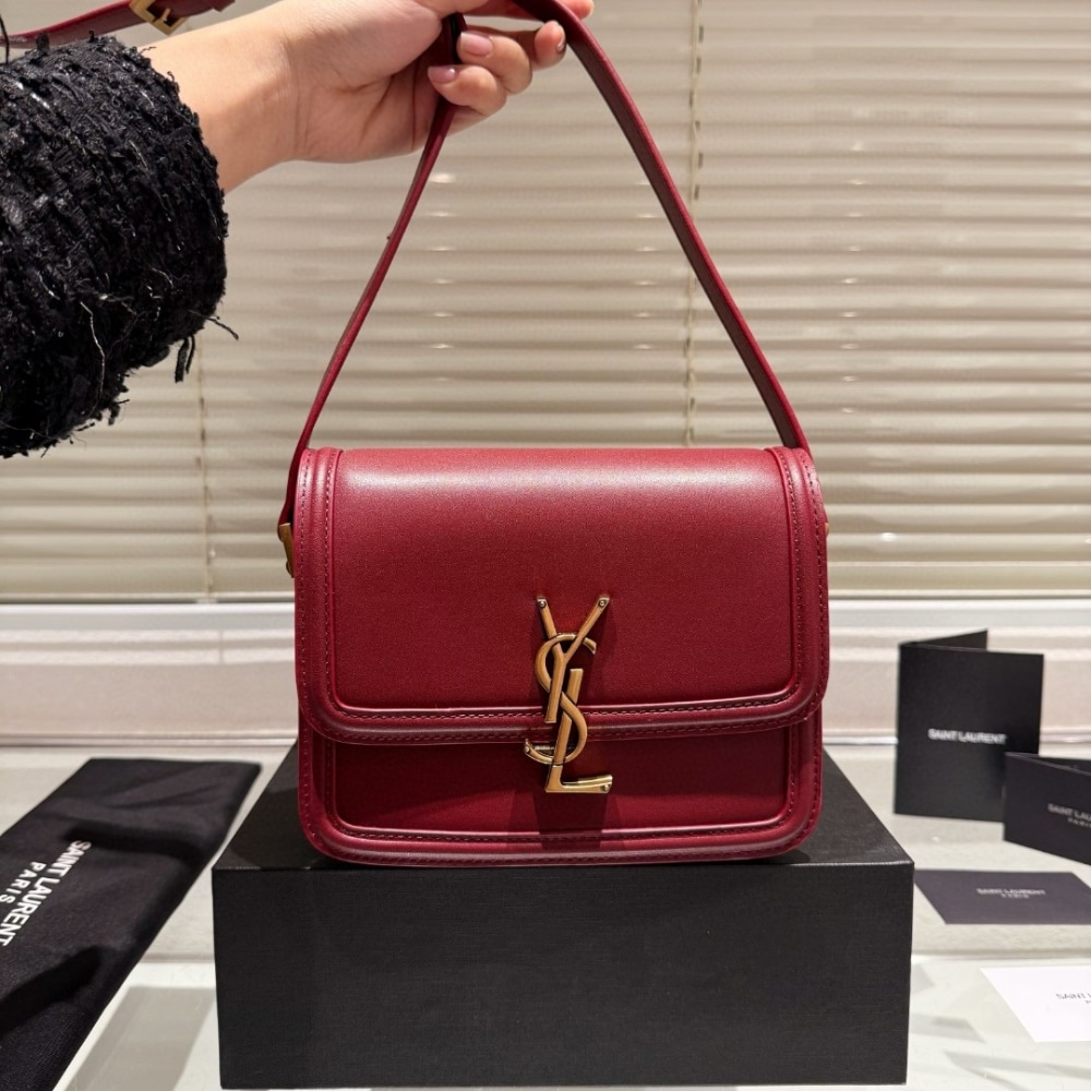 Saint Laurent Solferino Medium Satchel In Box Leather Lining Red 23Cm - Image 2