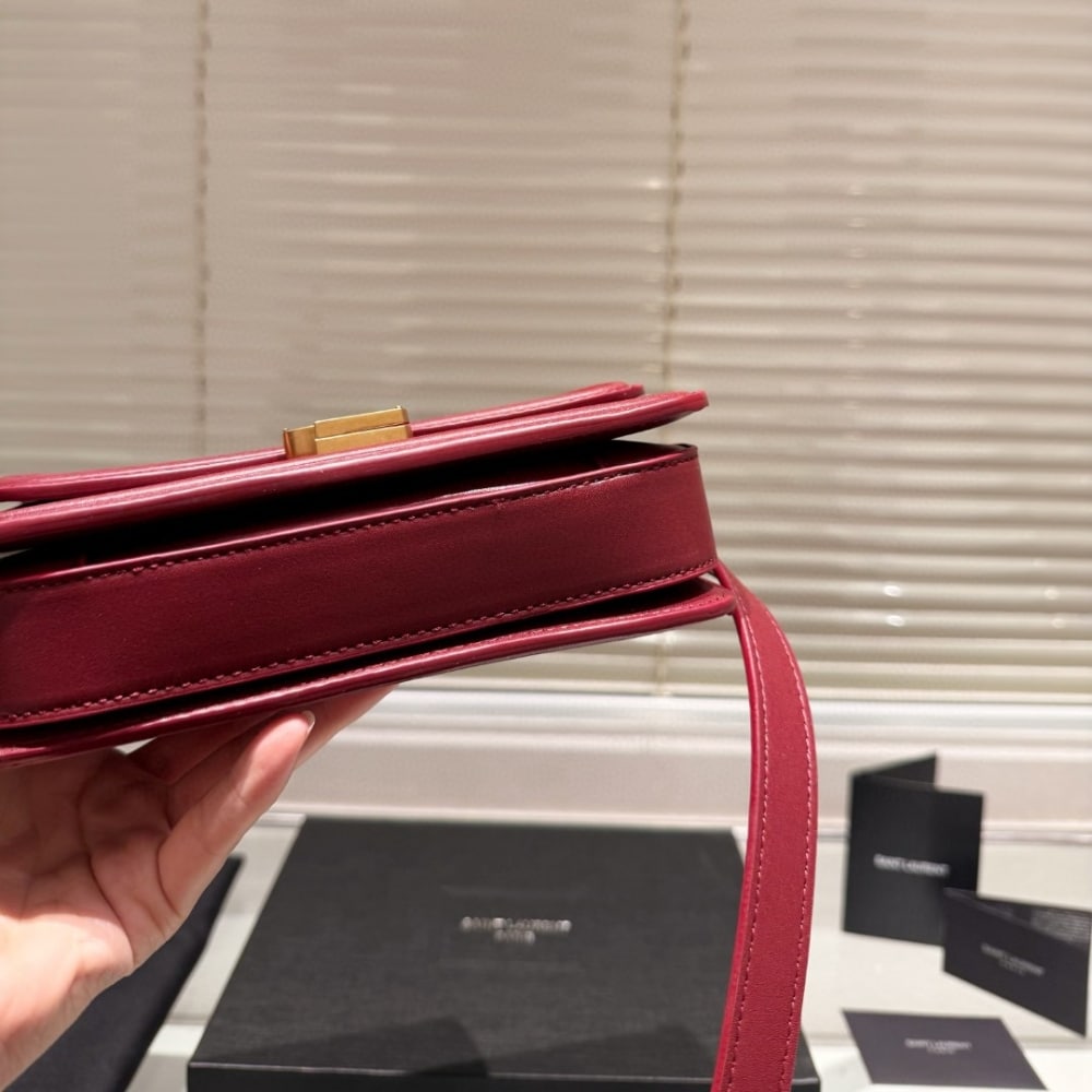 Saint Laurent Solferino Medium Satchel In Box Leather Lining Red 23Cm - Image 6