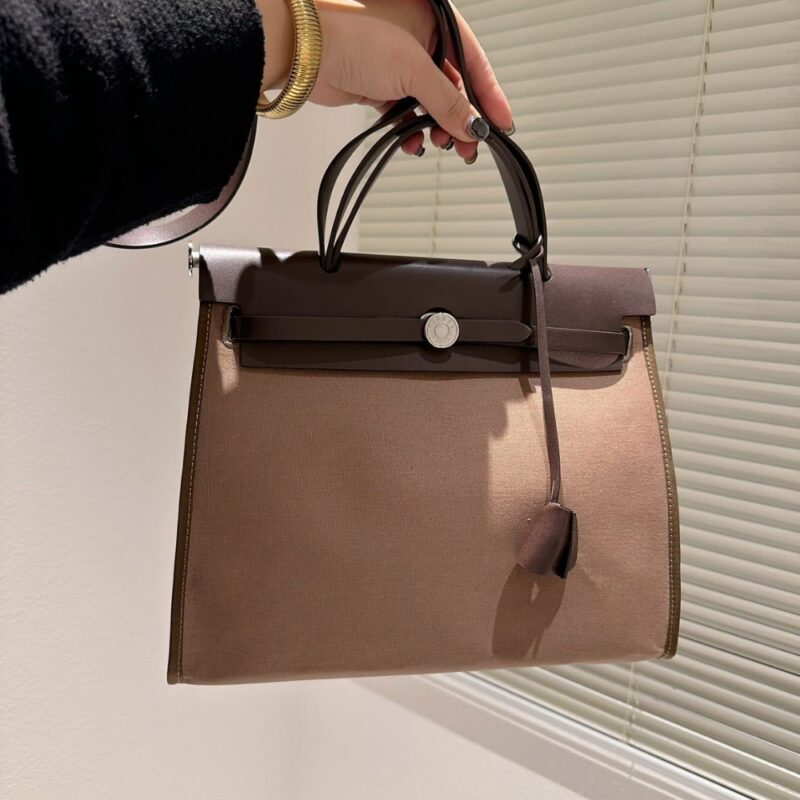 Alternative view of Hermes Herbag Zip 31 Bag Beige Brown 31Cm