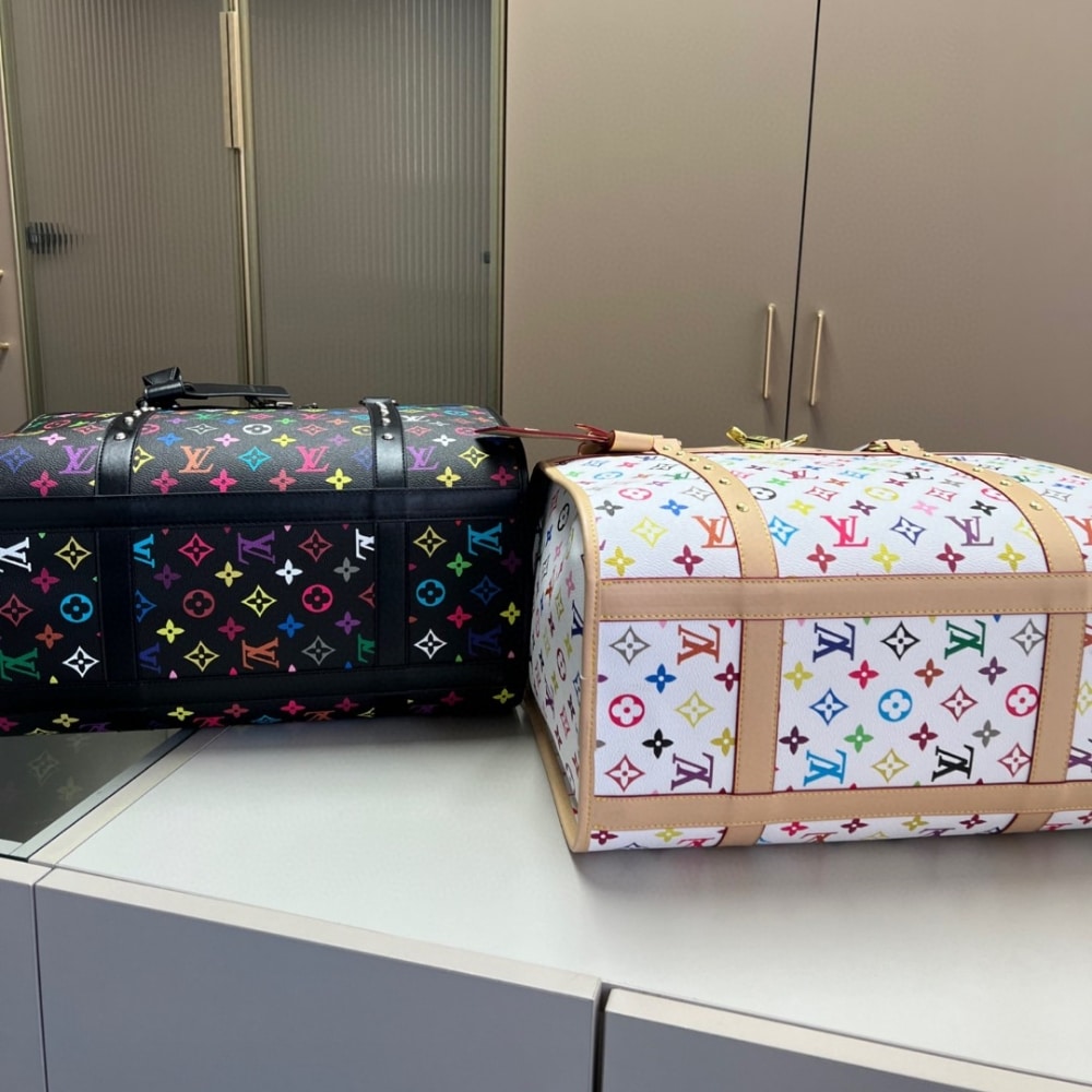 Louis Vuitton X Takashi Murakami Dog Bag Multicolore Blanc 40Cm M13741 - Image 8