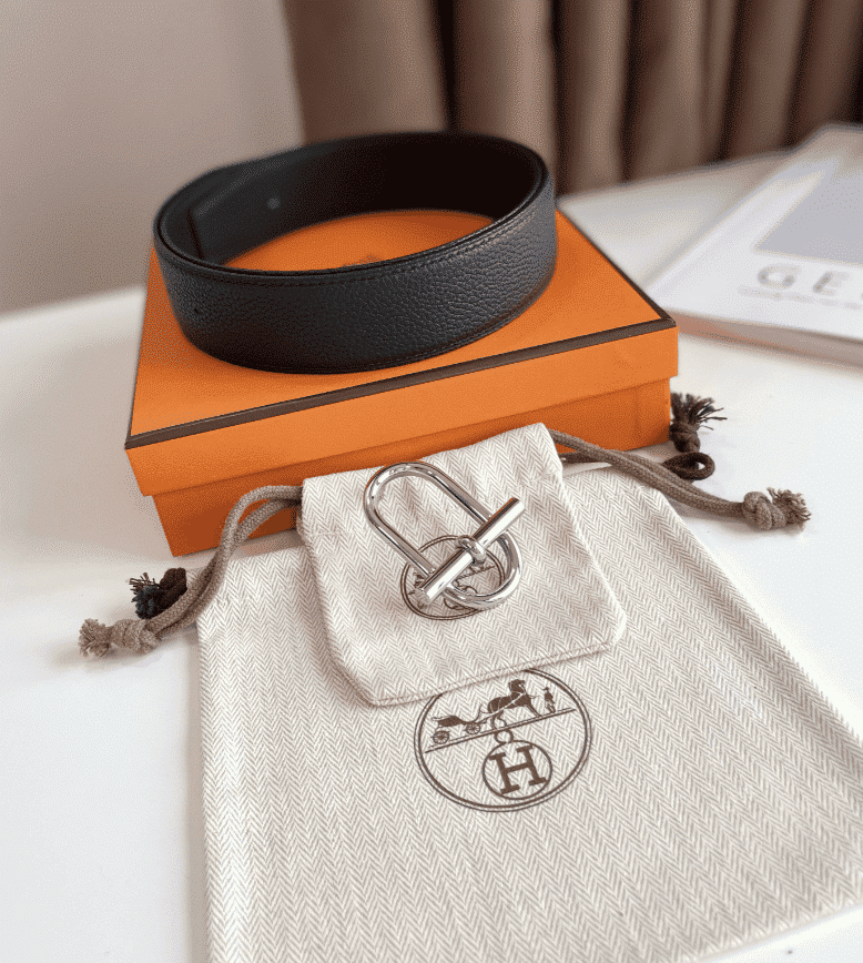 Alternative view of Hermes Reversible Leather Belt Black 38Mm