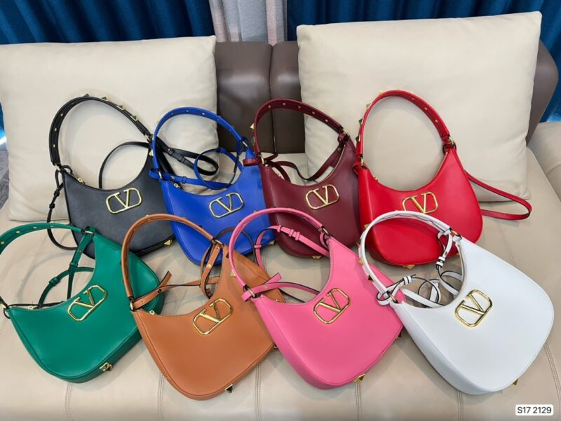 Alternative view of Valentino Stud Sign Calfskin Hobo Bag In Black 1W2B0K69Eim0No