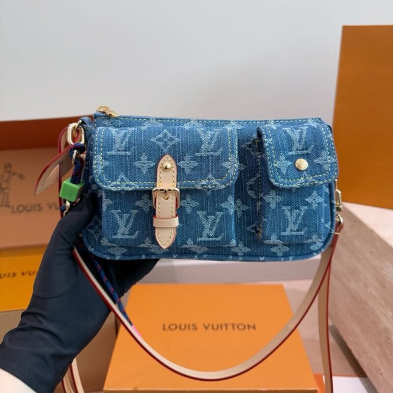 Alternative view of Louis Vuitton Pochette Accessoire Cargo Blue Denim 22cm M27602
