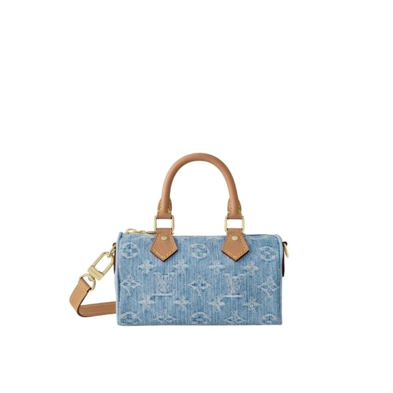 Louis Vuitton Denim Blue Nano Speedy 16Cm M11212