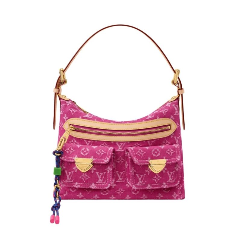 Louis Vuitton Baggy Fuchsia Denim 30Cm M28266