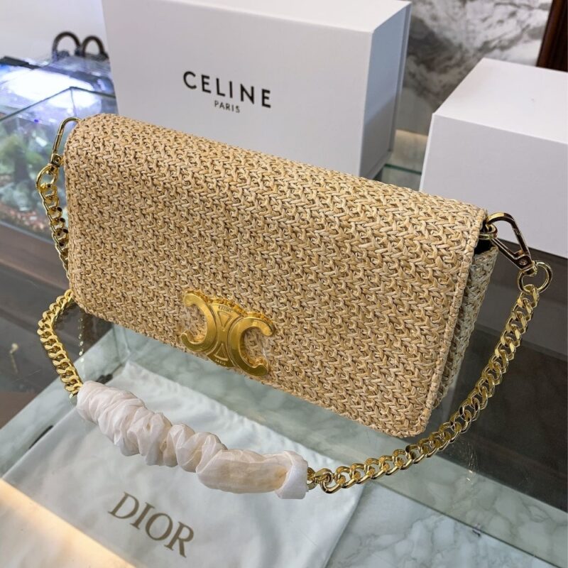 Alternative view of Celine Multipochette In Raffia Tan 23Cm