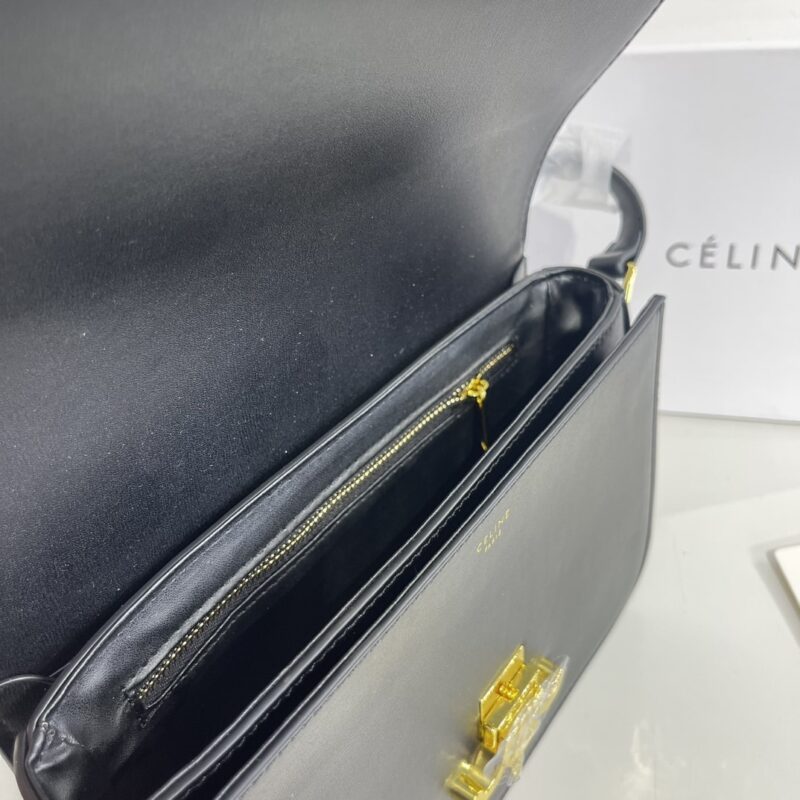 Alternative view of Celine Teen Triomphe Bag In Shiny Calfskin Black 18Cm 188423Bf438No