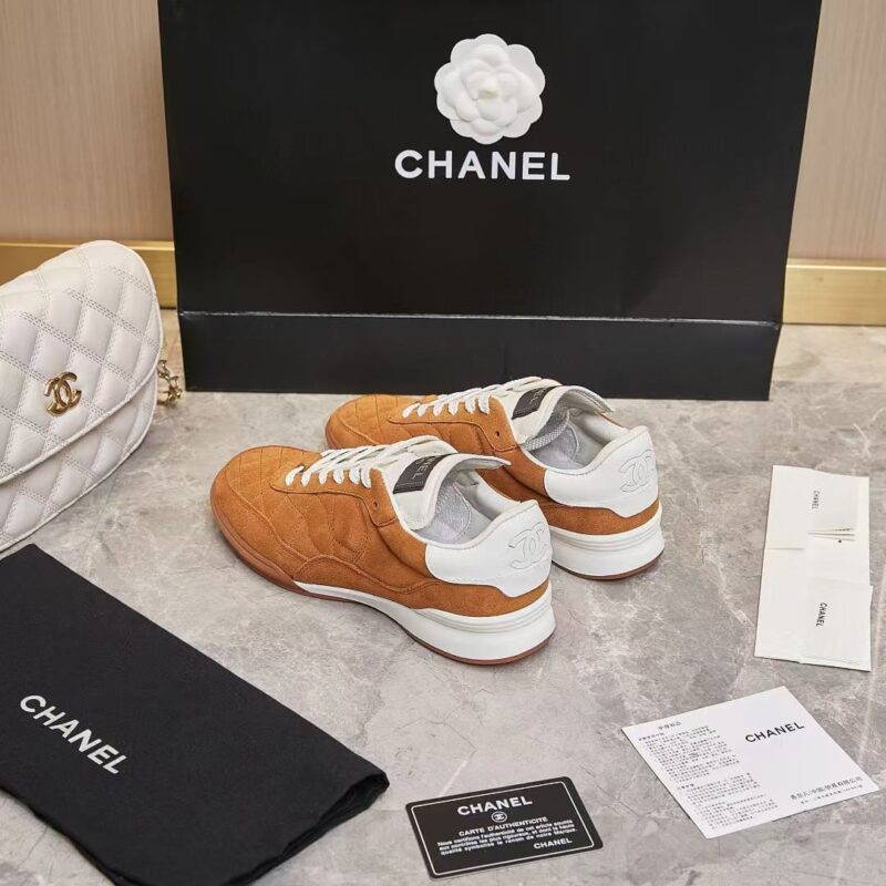 Alternative view of Chanel Sneakers Suede Goatskin Suede Khaki