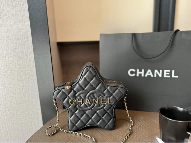 Alternative view of Chanel Star Handbag Black 22Cm As4579 B15143 94305