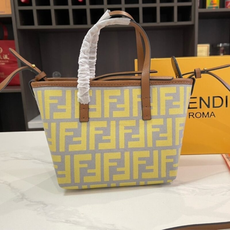 Alternative view of Fendi Roll Mini Ff Jacquard Mini Bag Yellow 17Cm 8Bs096Aovjf1Pio
