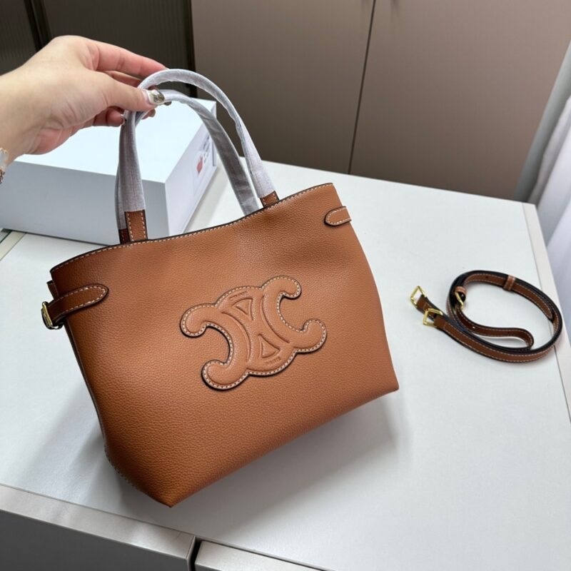 Alternative view of Celine Mini Cabas Anais Cuir Triomphe In Brown 21Cm 118613Eny 04Lu