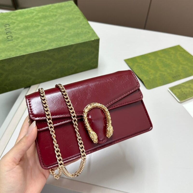 Alternative view of Gucci Dionysus Super Mini Bag Patent Leather Rosso Ancora Red 18Cm 795368 0Aaa8 6207