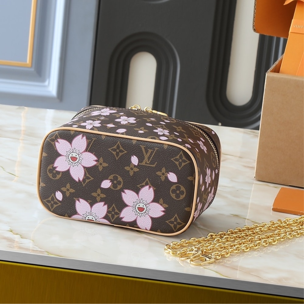 Louis Vuitton x Takashi Murakami Nice Mini Sakura Brown 20Cm M14181 - Image 5