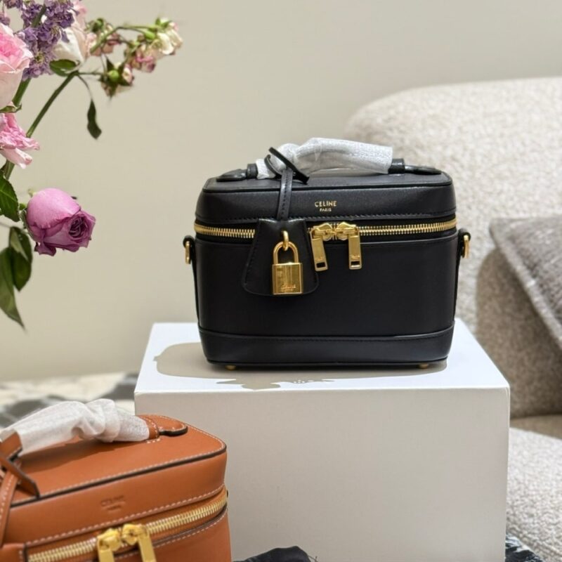 Alternative view of Celine Vanity In Smooth Satinated Leather Black 19Cm 119463Gg2 38No