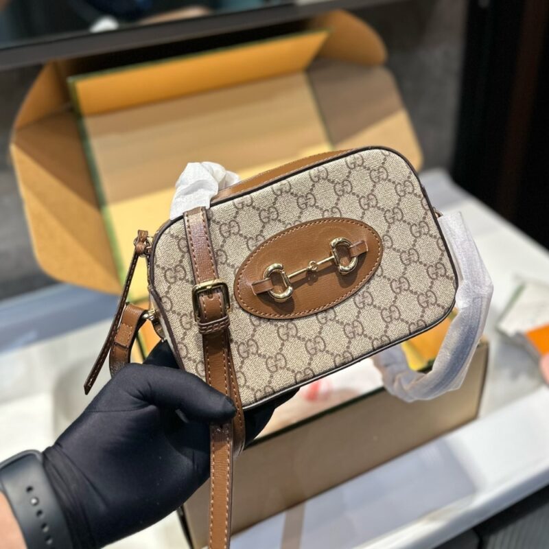 Alternative view of Gucci Horsebit 1955 Mini Shoulder Bag Beige And Ebony 18Cm ‎760196 92Tcg 8563