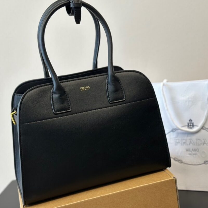 Alternative view of Prada Medium Leather Tote Bag Black 32Cm 1Bg538 2Cys F0002 V Ooo
