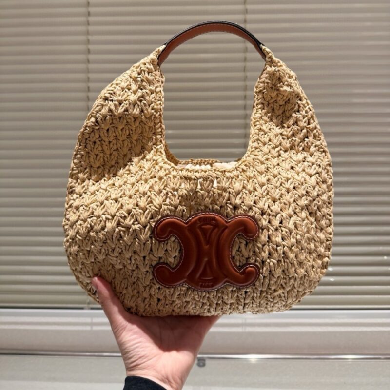 Alternative view of Celine Classic Panier Hobo Bag In Raffia Natural 32Cm 112772Eyr 02Nt