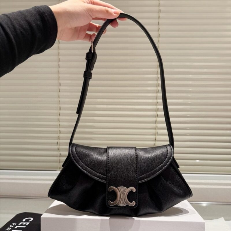 Alternative view of Celine Teen Polly Bag In Black 30Cm 119883Dpj 38Og