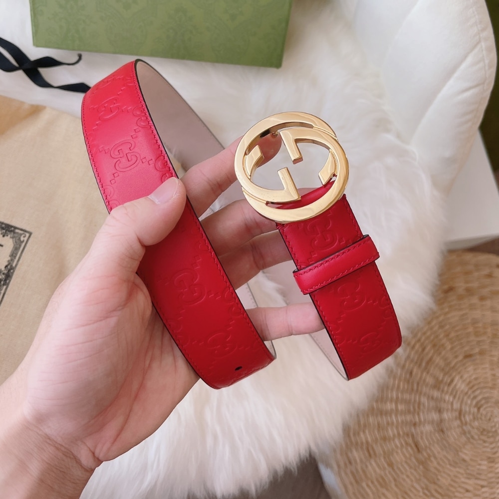 GIFT SET: GUCCI GG MILANO BAG RED & MONOGRAM BELT RED - Image 4